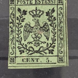 Antichi stati 1852 francobolli Modena cent 5.